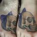 Tattoos - Skull and Bow on Foot - 70941
